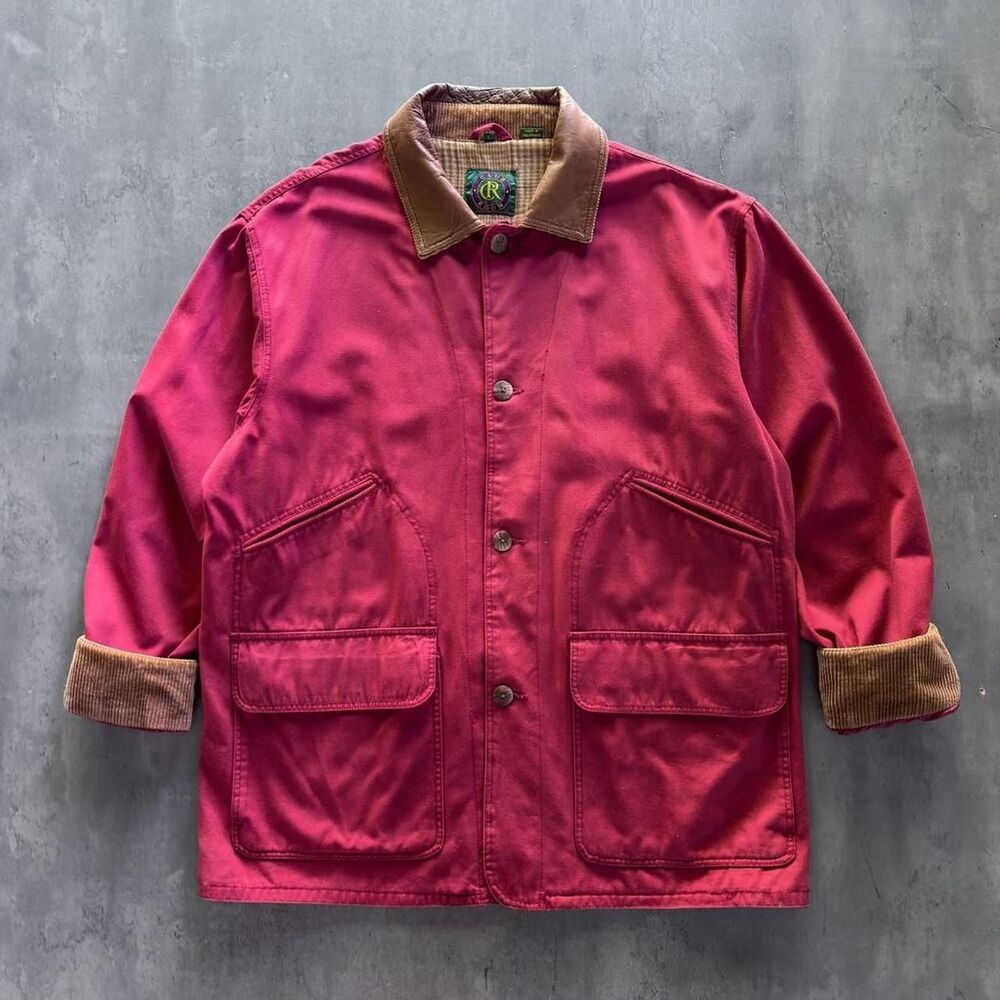 Club-room Men's Red and Burgundy Jacket
